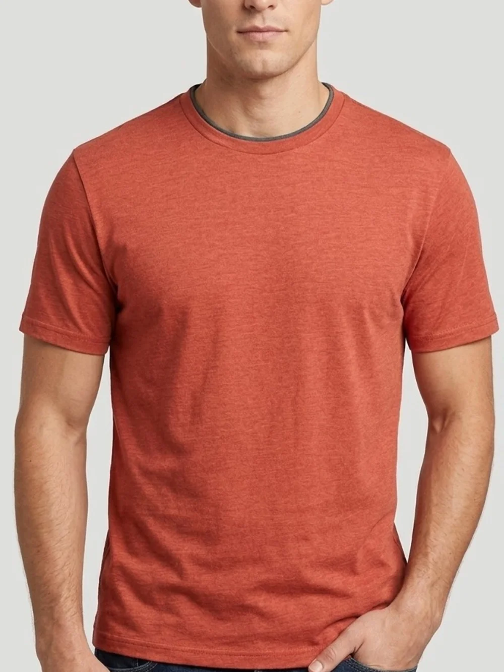 REI Men's Short Sleeve Crew Tee in Rust Orange